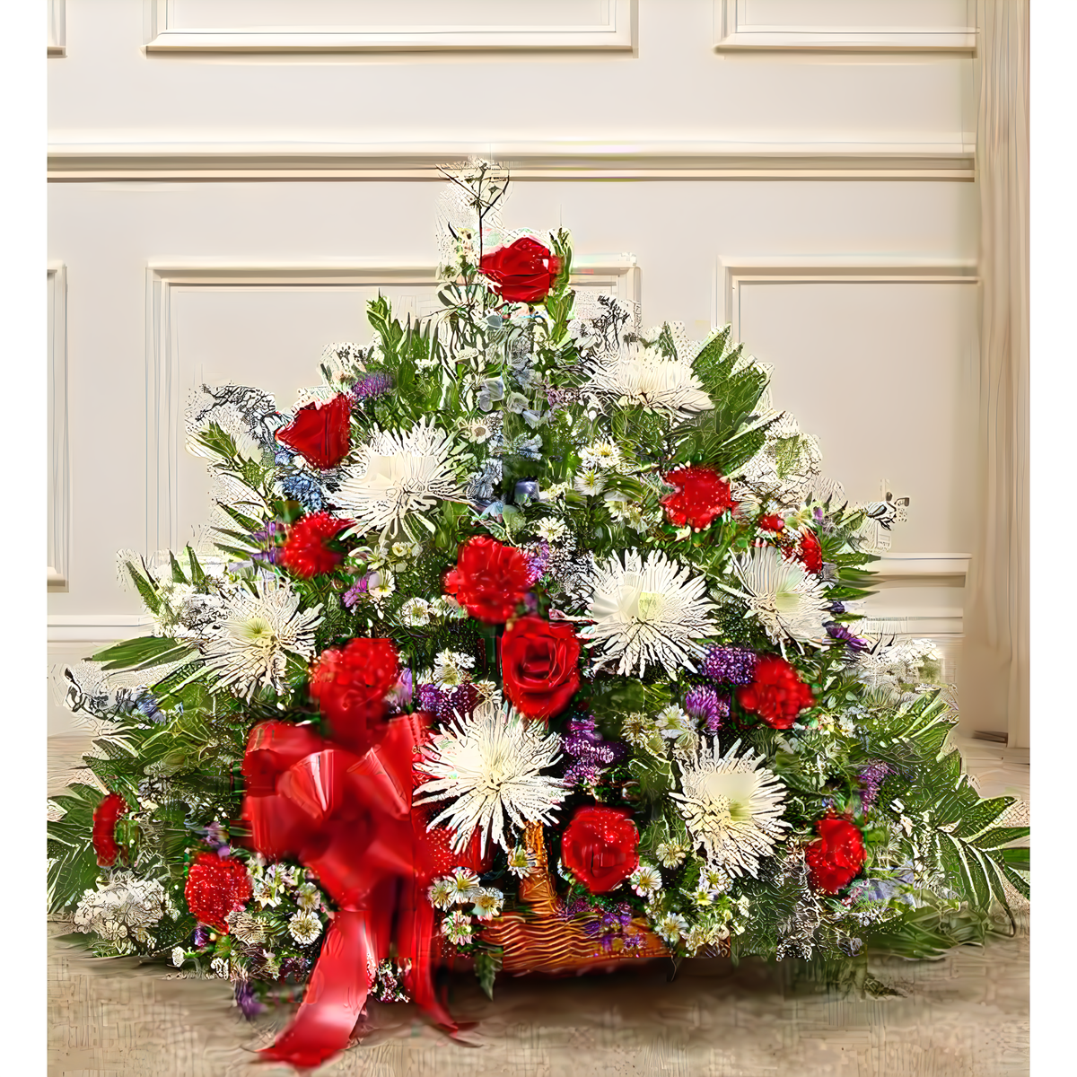 Thoughts and Prayer Fireside Basket-Red/White/Blue - Funeral &gt; For the Service