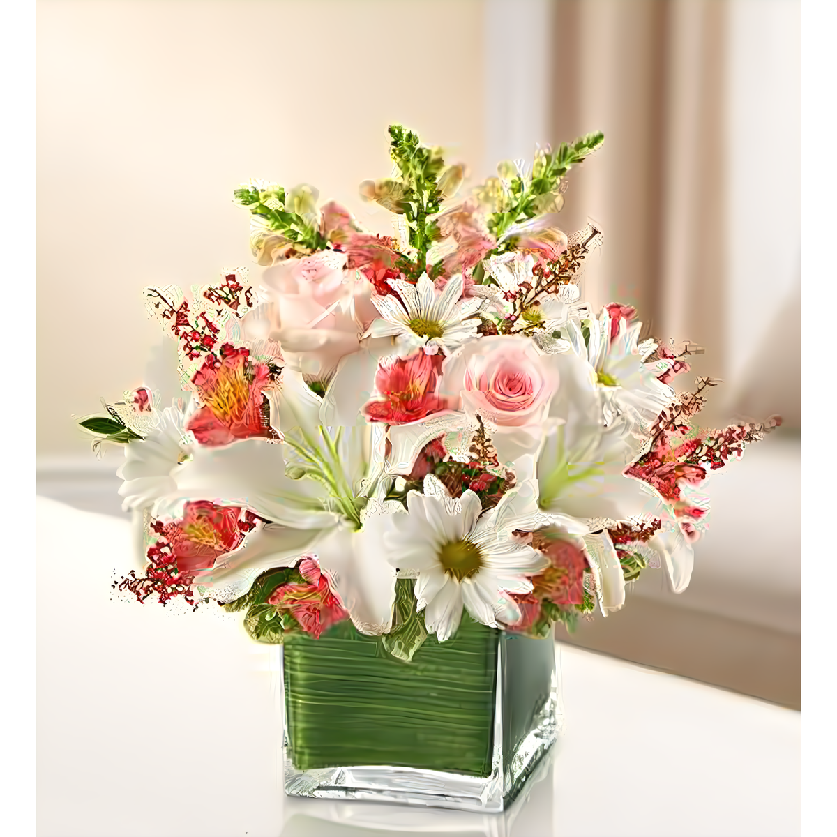 Healing Tears - Pink and White - Funeral &gt; Vase Arrangements