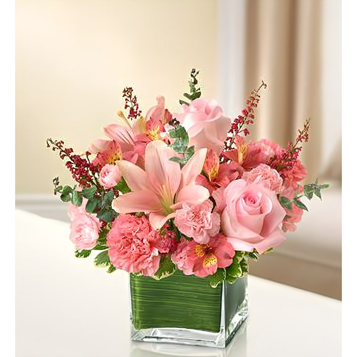 Healing Tears - All Pink - Funeral &gt; Vase Arrangements
