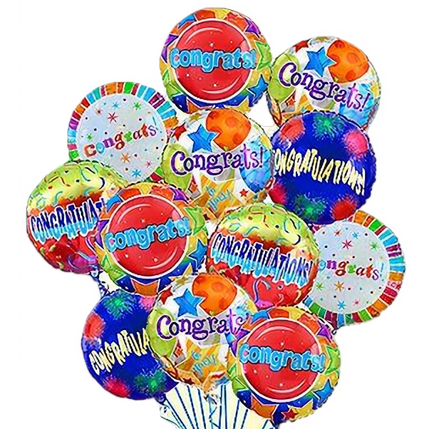 Air-Rangement - 12 Mylar Balloons - Occasions &gt; Congratulations