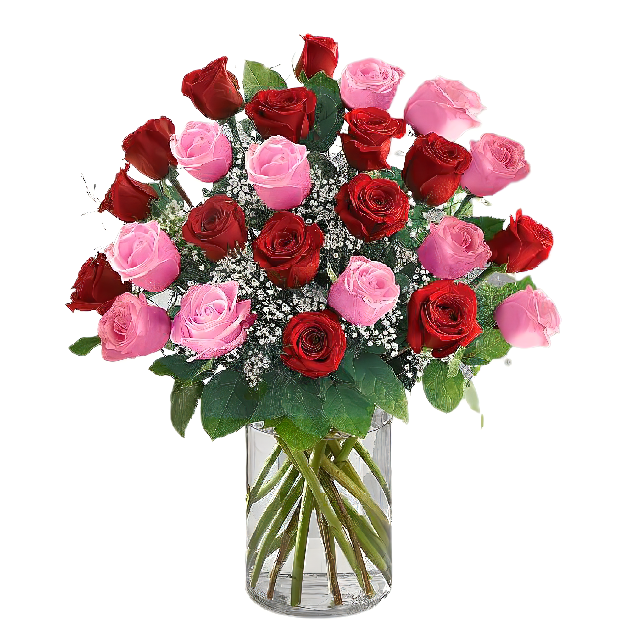 Long Stem Pink & Red Roses - Seasonal > Mother's Day - 5/9