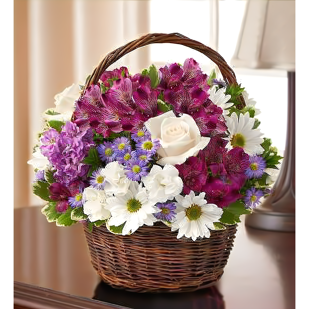 Peace, Prayers, &amp; Blessings- Lavender and White - Funeral &gt; Baskets