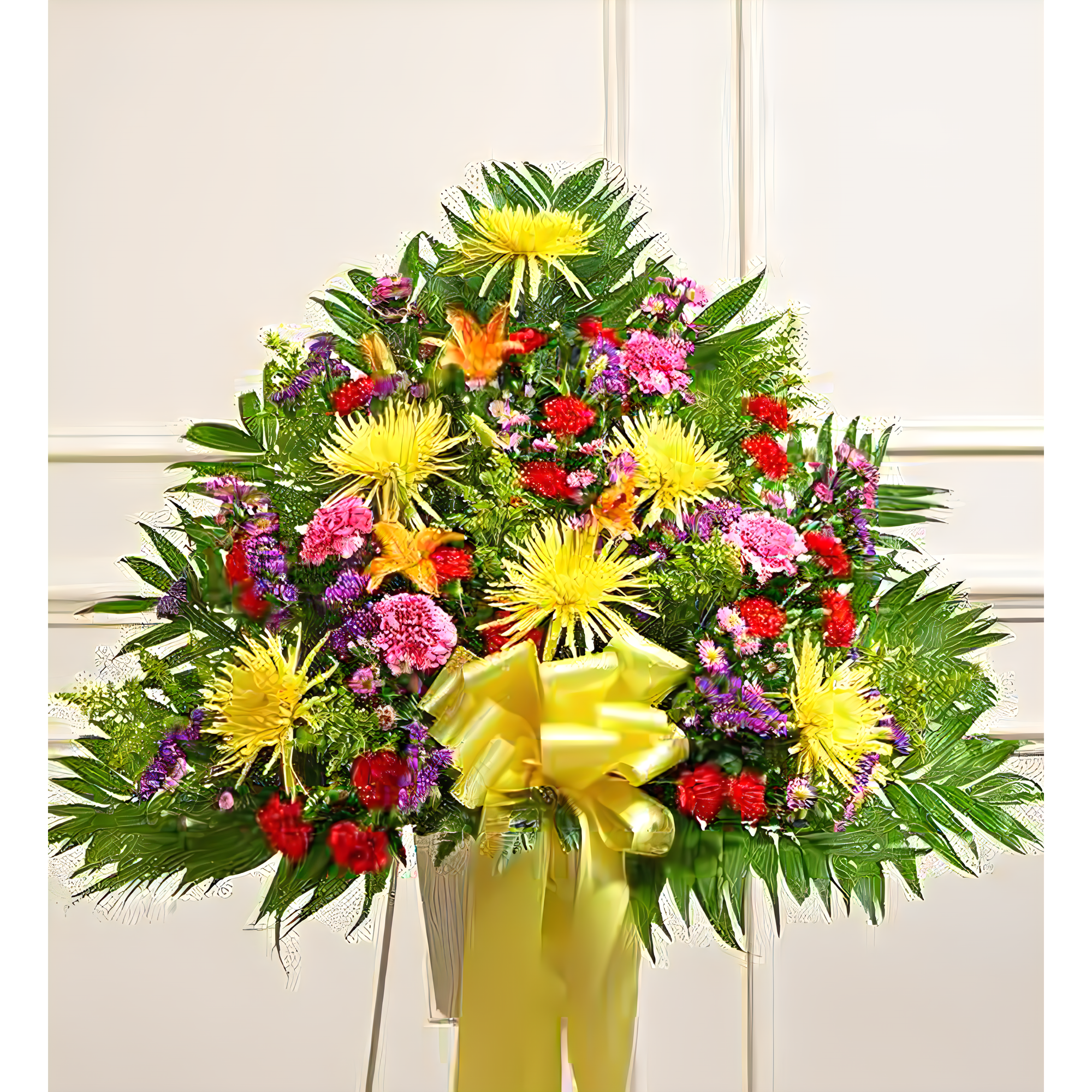 Heartfelt Sympathies Bright Standing Basket - Funeral > For the Service