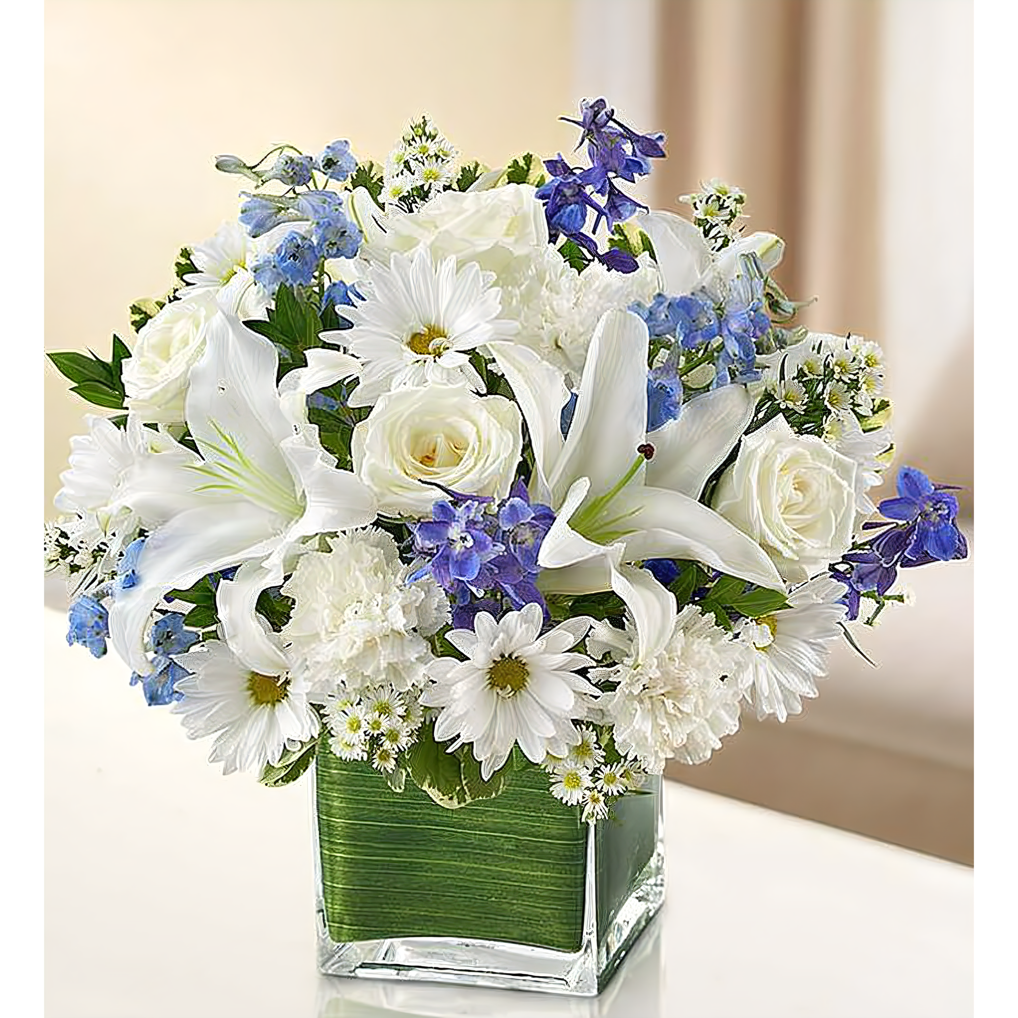 Healing Tears - Blue and White - Funeral > Vase Arrangements