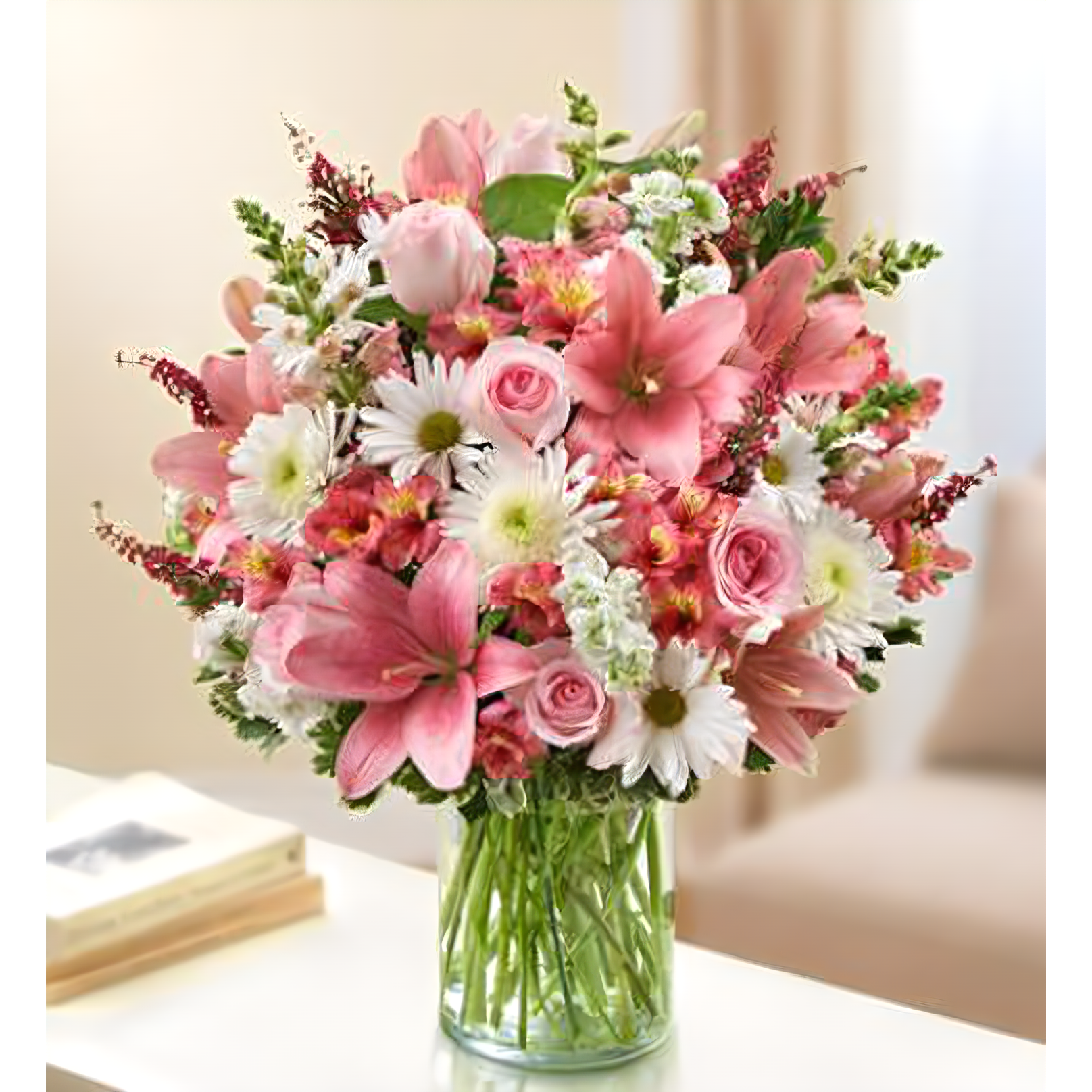 Sincerest Sorrow - Pink and White - Funeral > Vase Arrangements