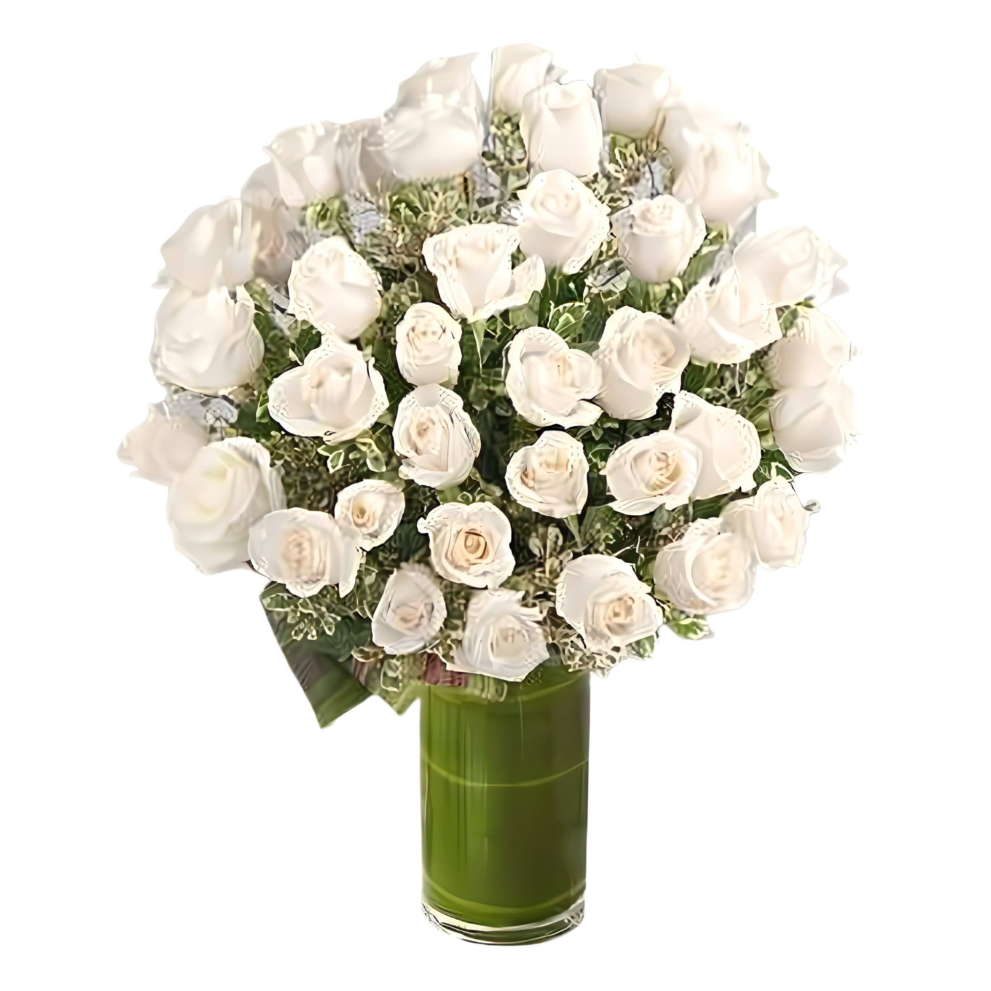 Luxury Rose Bouquet - 48 Premium White Long Stem Roses - Products > Luxury Collection