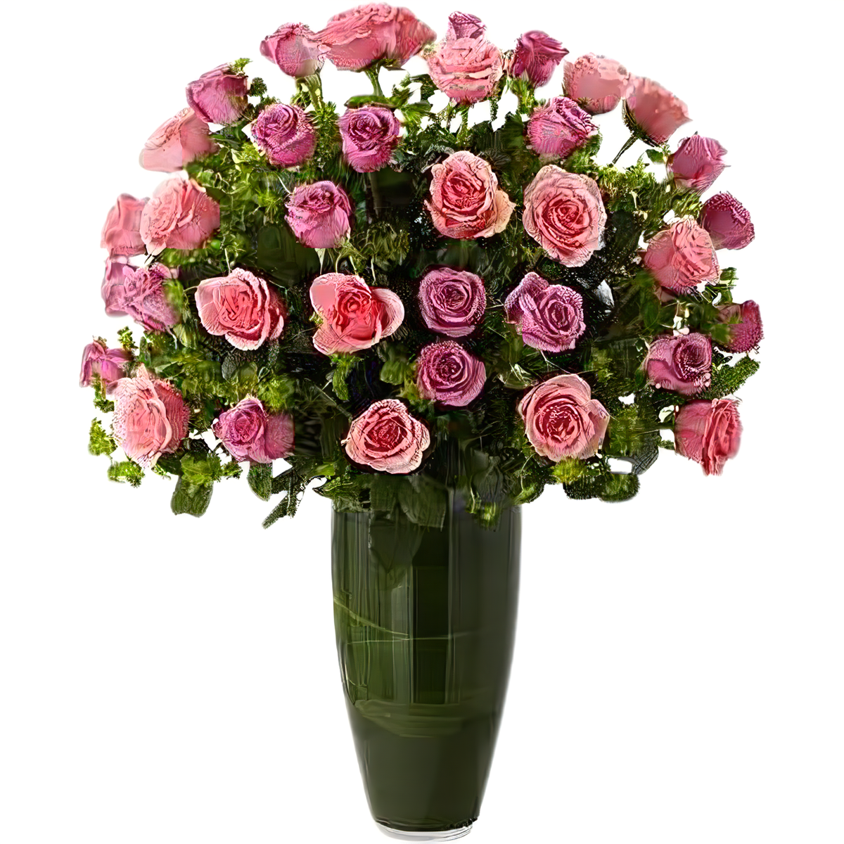 Luxury Rose Bouquet - 24 Premium Pink &amp; Lavender Long-Stem Roses - Products &gt; Luxury Collection