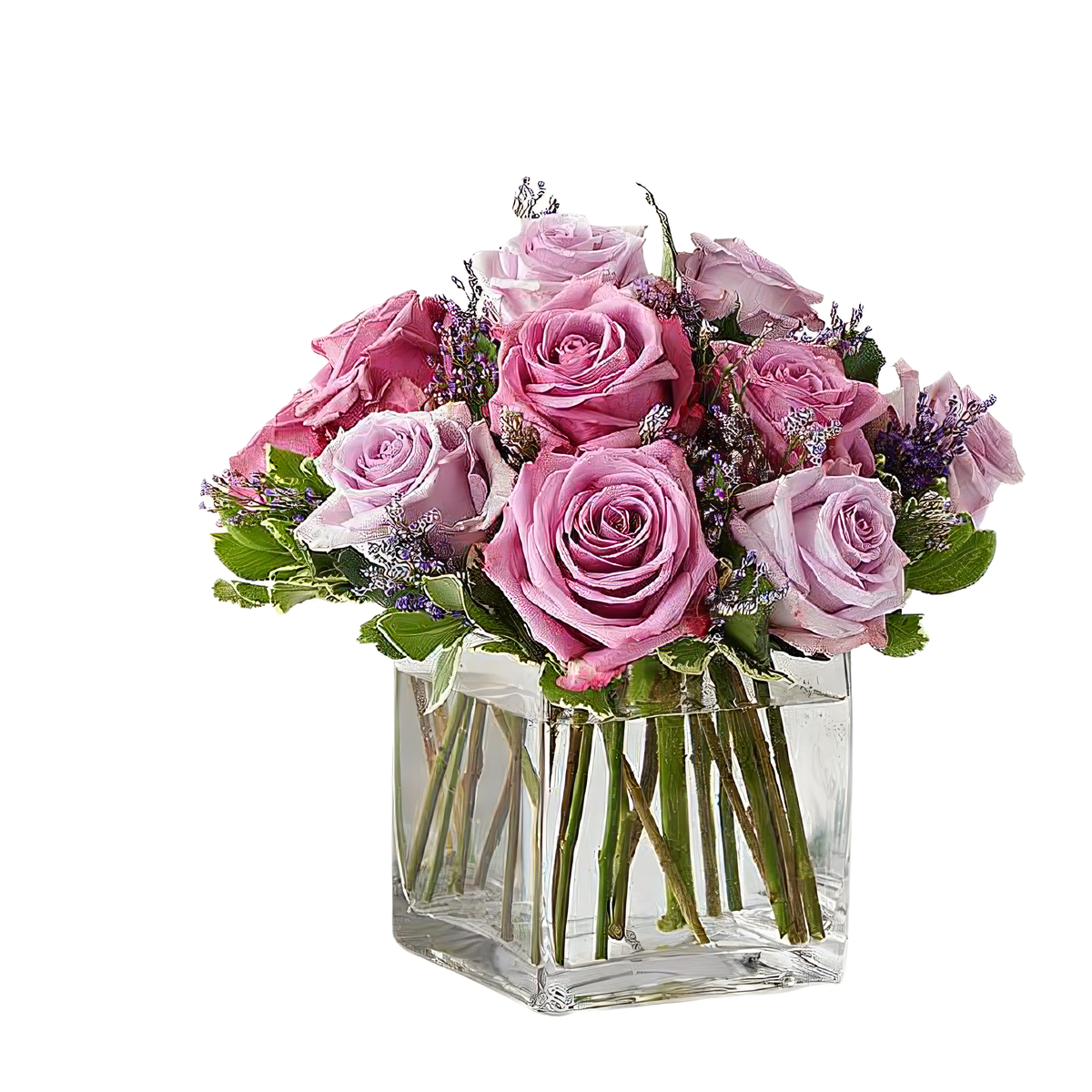 Graceful Lavender Bouquet - Roses