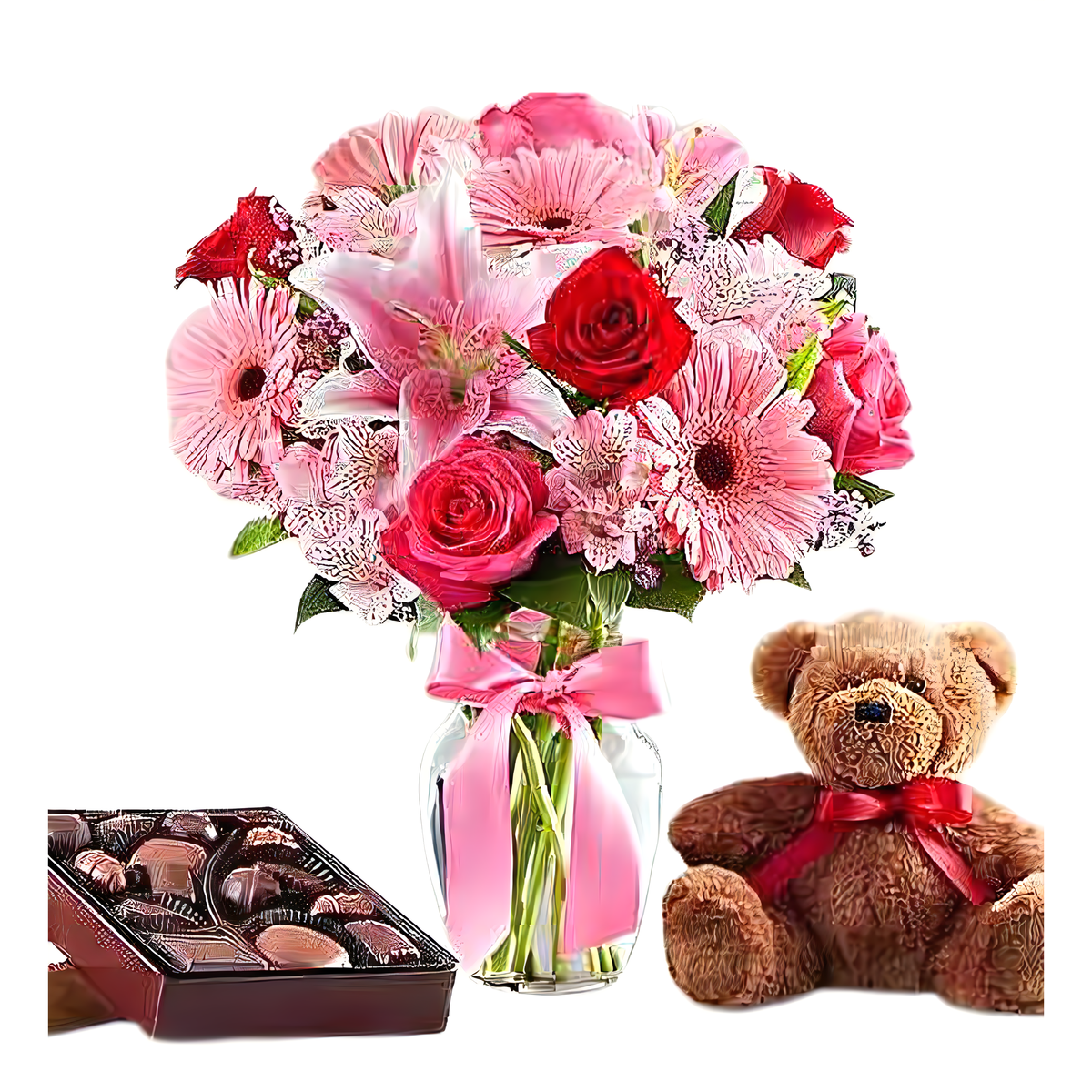 My Valentine&#39;s Love With Teddy Bear &amp; Chocolates - Valentine&#39;s Day