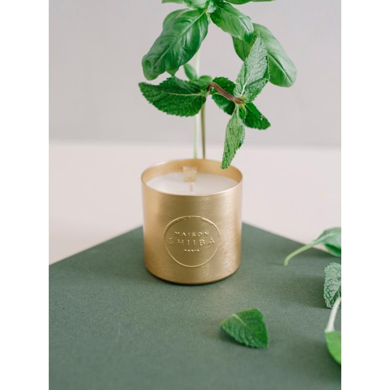 Add French Luxury Candle - Mint Basil Scent - Fresh Cut Flowers